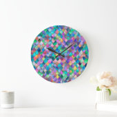 Wonky Rainbow Glitter Metal Mermaid Scales Grote Klok (Huis)
