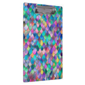 Wonky Rainbow Glitter Metal Mermaid Scales Klembord (Rechts)