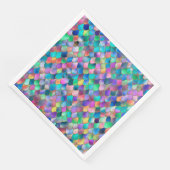 Wonky Rainbow Glitter Metal Mermaid Scales Servet (Hoek)