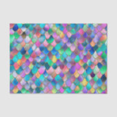Wonky Rainbow Glitter Metal Mermaid Scales Tissuepapier (Voorkant)