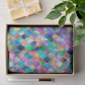 Wonky Rainbow Glitter Metal Mermaid Scales Tissuepapier (Geschenk)