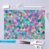 Wonky Rainbow Glitter Metal Mermaid Scales Tissuepapier (Craft)