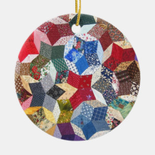 Wonky Star Quilt Keramisch Ornament