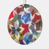 Wonky Star Quilt Keramisch Ornament (Links)