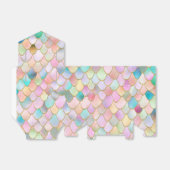 Wonky Trendy Rainbow Girl Metal Mermaid Scales Bedankdoosjes (Uitgevouwen)