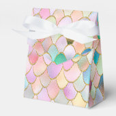 Wonky Trendy Rainbow Girl Metal Mermaid Scales Bedankdoosjes (Voorkant Zijde)