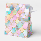 Wonky Trendy Rainbow Girl Metal Mermaid Scales Bedankdoosjes (Achterkant)