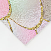 Wonky Trendy Rainbow Girl Metal Mermaid Scales Fleece Deken (Hoek)