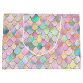 Wonky Trendy Rainbow Girl Metal Mermaid Scales Groot Cadeauzakje (Voorkant)