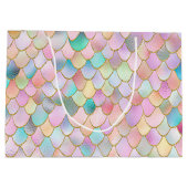 Wonky Trendy Rainbow Girl Metal Mermaid Scales Groot Cadeauzakje (Achterkant)