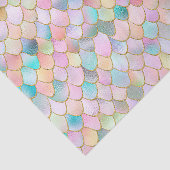 Wonky Trendy Rainbow Girl Metal Mermaid Scales Tissuepapier (Detail)