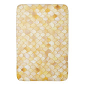 Wonky Waterverf Gold Glitter Metal Mermaid Scales Badmat (Voorkant Verticaal)