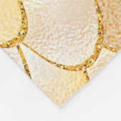 Wonky Waterverf Gold Glitter Metal Mermaid Scales Fleece Deken (Hoek)
