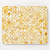 Wonky Waterverf Gold Glitter Metal Mermaid Scales Muismat (Voorkant)