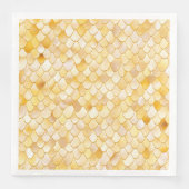 Wonky Waterverf Gold Glitter Metal Mermaid Scales Servet (Voorkant)