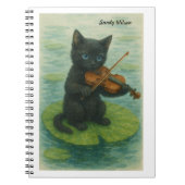 Wonky Zoo Black Kitty Spiral Photo Notebook Notitieboek (Voorkant)