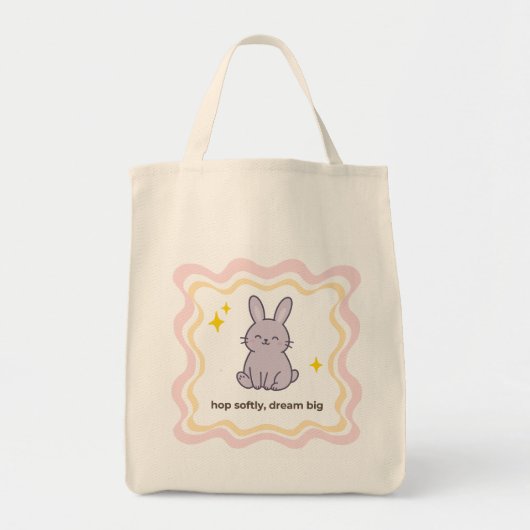 Wonky Zoo Bunny Canvas tas (Voorkant)