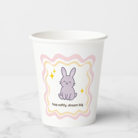 Wonky Zoo Bunny  - Paper Cup Papieren Bekers (Voorkant)