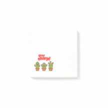 Wonky Zoo Cacti Post-It Notes
