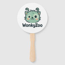 Wonky Zoo Cat Hand Fans Handwaaier