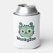 Wonky Zoo Cat Koelbox | Grappig Drink Sleeve Blikjeskoeler (Blikje Voorkant)