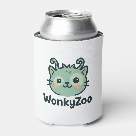 Wonky Zoo Cat Koelbox | Grappig Drink Sleeve Blikjeskoeler (Blikje Voorkant)