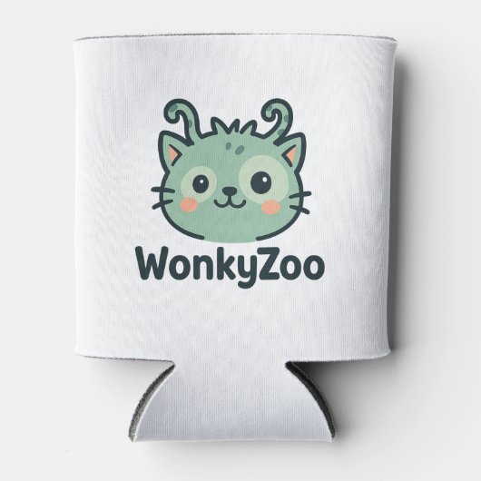 Wonky Zoo Cat Koelbox | Grappig Drink Sleeve Blikjeskoeler (Voorkant)