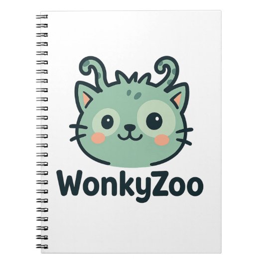 Wonky Zoo Cat Notitieboek | Grappig Dierenjournaal (Voorkant)