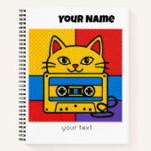 Wonky Zoo Catsette Spiraal Notebook Notitieboek (Voorkant)