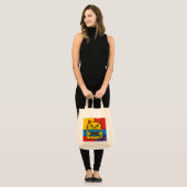 Wonky Zoo – Catsette Tote Bag (Voorkant (model))