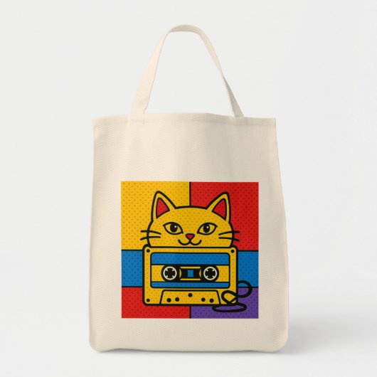 Wonky Zoo – Catsette Tote Bag (Voorkant)