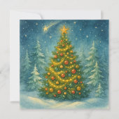 Wonky Zoo Christmas Briefkaart - Kerstboom (Voorkant)