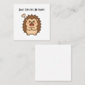 Wonky Zoo Christmas Moody Hedgehog- Flat Note Card Notitiekaartje (Voorkant / Achterkant)