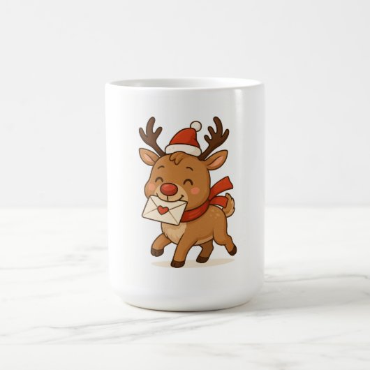 Wonky Zoo Christmas Mug - Cute Reindeer Koffiemok (Center)