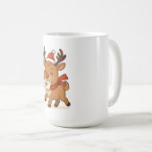 Wonky Zoo Christmas Mug - Cute Reindeer Koffiemok (Voorkant rechts)