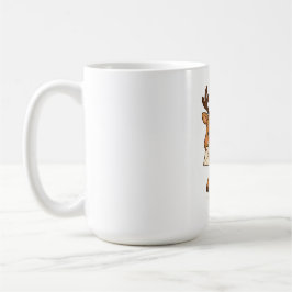 Wonky Zoo Christmas Mug - Cute Reindeer Koffiemok