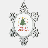 Wonky Zoo Christmas Snowflake ingelijst Ornament (Rechts)