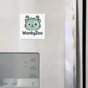 Wonky Zoo Kattenmagneet Grappige koelkast decor Magneet