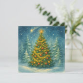 Wonky Zoo Kerstkaart – Kerstboom (Staand voorkant)