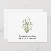 Wonky Zoo Lovely Snowdrops Briefkaart (Voorkant / Achterkant)