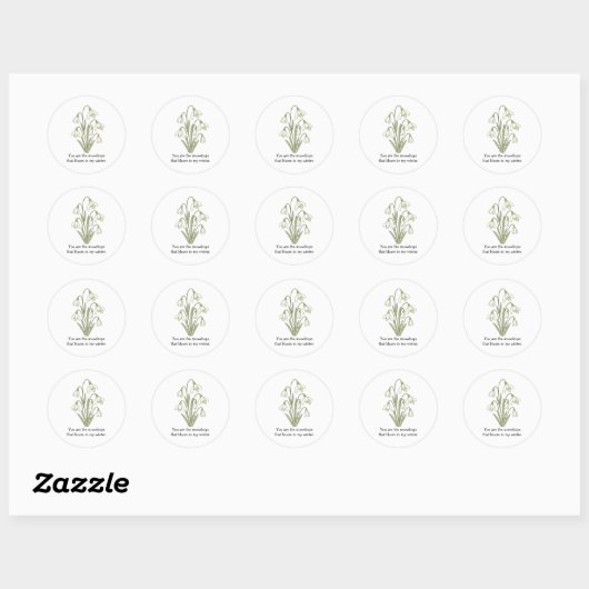 Wonky Zoo Lovely Snowdrops Sticker (Vel)