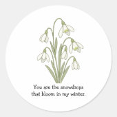 Wonky Zoo Lovely Snowdrops Sticker (Voorkant)