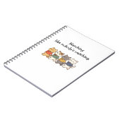 Wonky Zoo Marching Cats Spiral Photo Notebook Notitieboek (Linkerzijde)