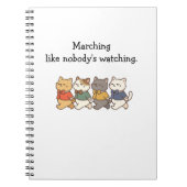 Wonky Zoo Marching Cats Spiral Photo Notebook Notitieboek (Voorkant)