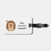 Wonky Zoo Moody Hedgehog Bagagelabel (Achterkant horizontaal)