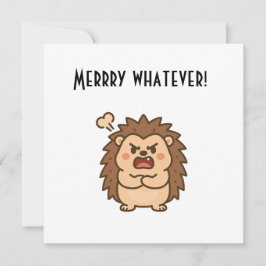 Wonky Zoo Moody Hedgehog Flat Note Kaart