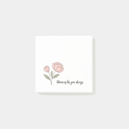 Wonky Zoo Peonies Post-it Notes