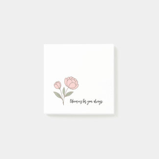 Wonky Zoo Peonies Post-it Notes