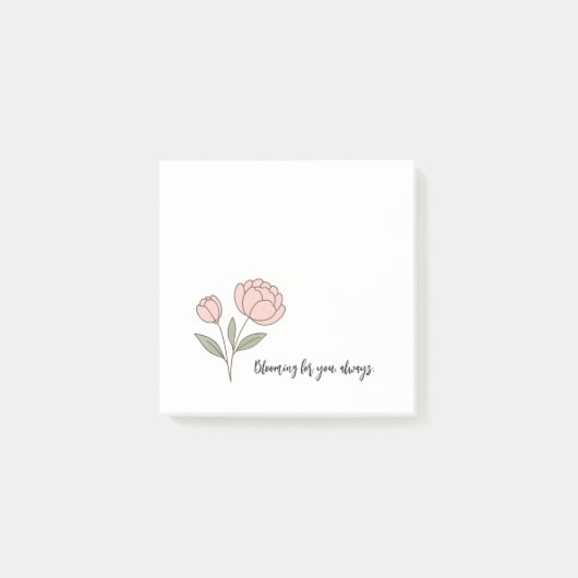 Wonky Zoo Peonies Post-it Notes (Voorkant)