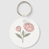 Wonky Zoo Peonies Sleutelhanger (Voorkant)